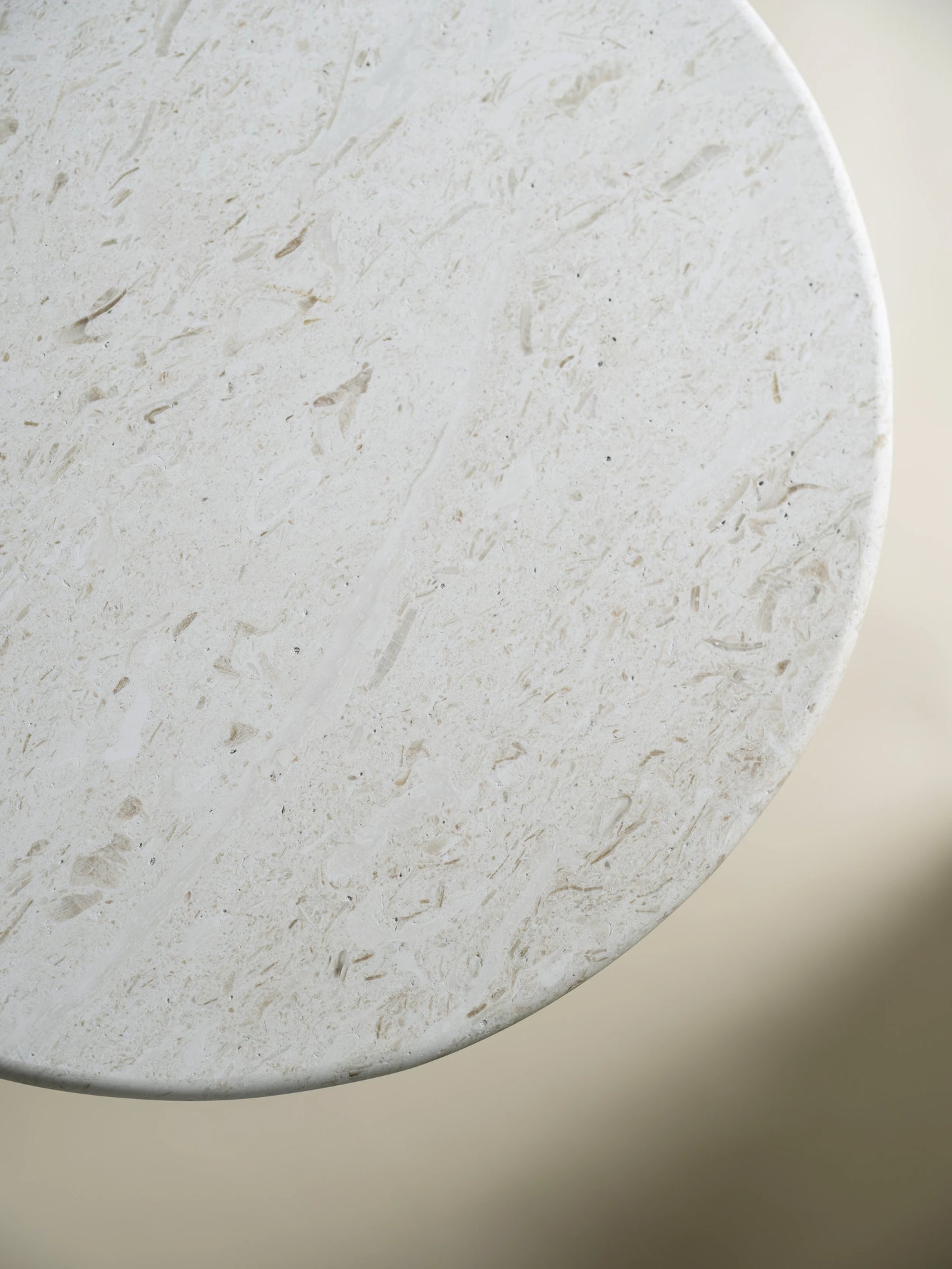 'Ana' Wave Side Table - Limestone