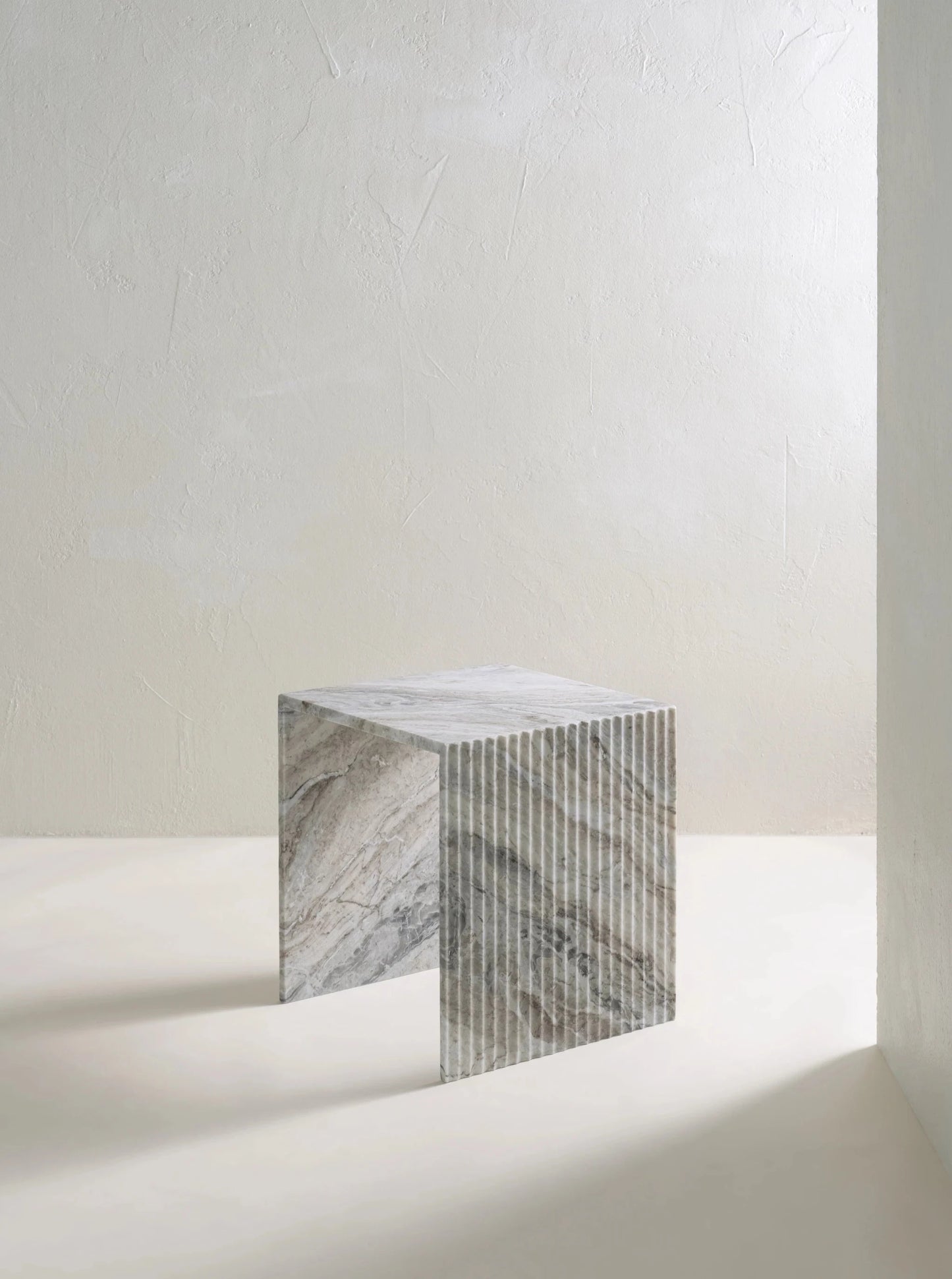 'Ida' Fluted Side Table - Fantasy Brown