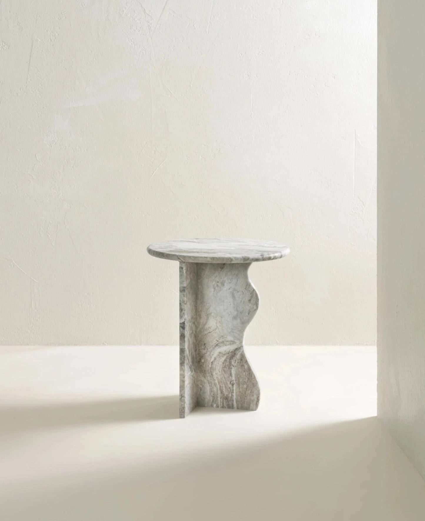NEW - 'Ana' Wave Side Table - Fantasy Brown