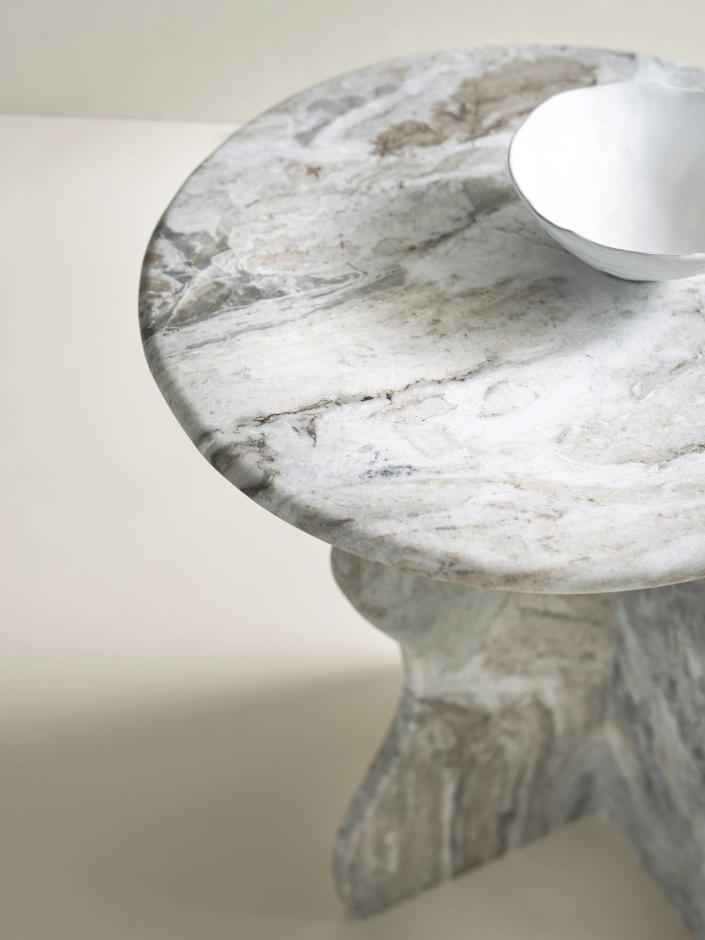 NEW - 'Ana' Wave Side Table - Fantasy Brown