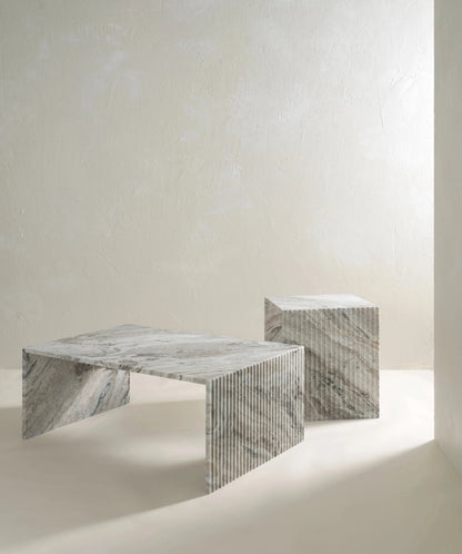NEW - 'Ida' Fluted Side Table - Fantasy Brown