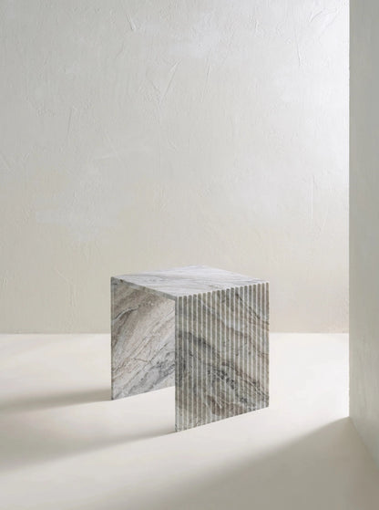 NEW - 'Ida' Fluted Side Table - Fantasy Brown