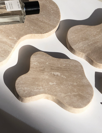 'Aimee' Tray Small - Travertine